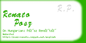 renato posz business card